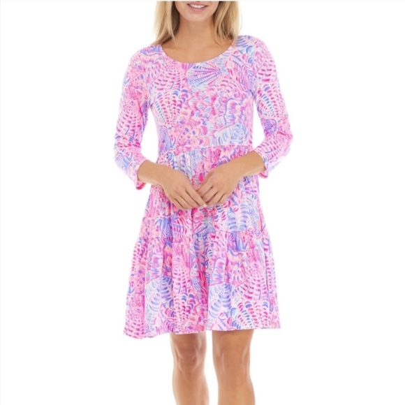Lilly Pulitzer Dresses & Skirts - Lilly Pulitzer Geanna Swing Dress SZ Small Raz Berry Sea You Soon
